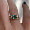 Teal-Sapphire-Engagement-Ring-with-Delicate-Diamond-Detailing-OOAK-video-in-set