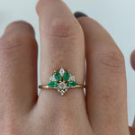 Emerald-and-Diamond-Cluster-Engagement-Ring-video