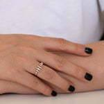 Spaced Needle Baguette Diamond Ring6