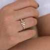 Spaced Needle Baguette Diamond Ring5