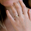 Diamond cluster engagement ring