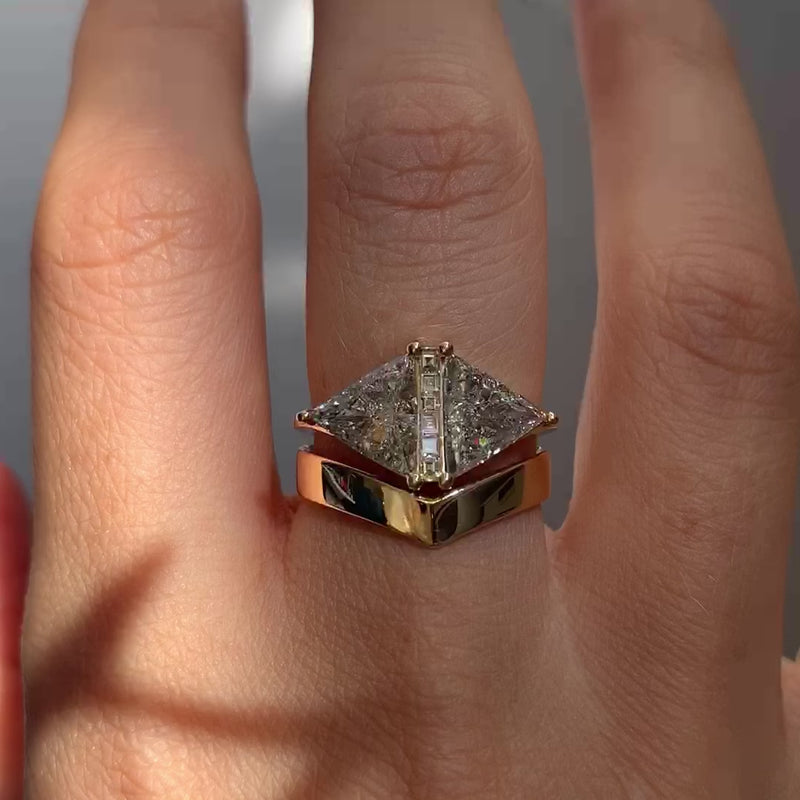 Salt-_-Pepper-Trillion-Cut-Diamond-Rhombus-Engagement-Ring-video