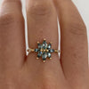 Bouquet-Engagement-Ring-with-Teal-Sapphire-and-Diamond-Petals-video