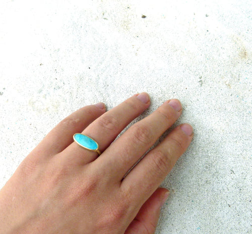 Turquoise Gold Band