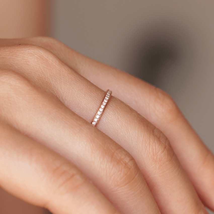 Micro pave eternity deals band