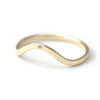Single Diamond Curved Wedding Ring
