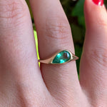 The-'Green-Fairy'-Solitaire-Engagement-Ring-with-a-Pear-Cut-Emerald-VIDEO
