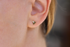 Triangle Diamond Earrings On Ear