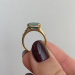 Teal-Sapphire-Engagement-Ring-with-Delicate-Diamond-Detailing-OOAK-video