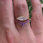 Lilac-Sapphire-Baguette-Curved-Tiara-Ring-video