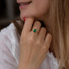 Floating Oval-Cut Emerald engagement ring6