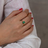 Floating Oval-Cut Emerald engagement ring7