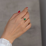 Floating Oval-Cut Emerald engagement ring9