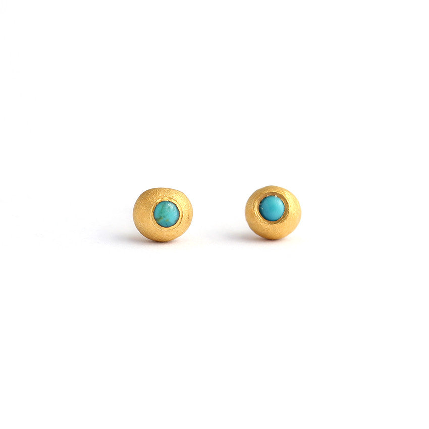 Maggie Sleeping Beauty Turquoise Stud Earrings | Laura Foote Designs