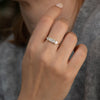 Baguette cut engagement  ring with kite diamonds3