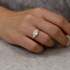 Gradient Diamond Ring with Baguette and Pave Diamonds4