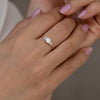 Deco Engagement Ring with Cushion Diamond5