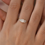 Deco Engagement Ring with Cushion Diamond2