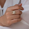 Halo Engagement Ring with Baguette Diamonds5