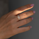 Reflective Dome Ring with Ten Triangle Cut Diamonds7