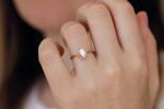 0.5 Carat Diamond Ring On Finger