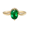 Floating Oval-Cut Emerald engagement ring