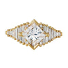 Princess Diamond Ring with Baguette Lineup